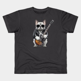 Dog Playing Guitar Kids T-Shirt